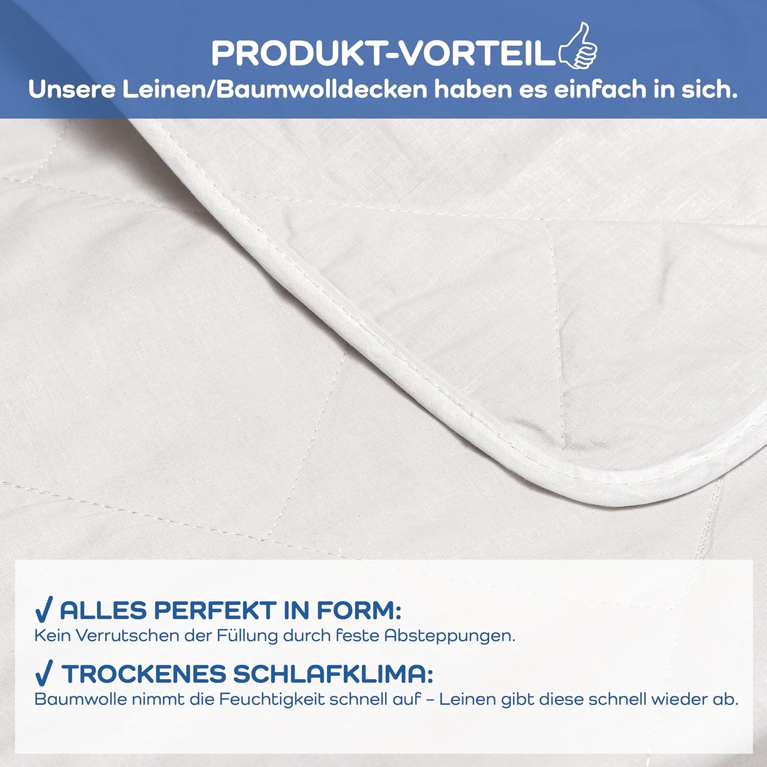 Böhmerwald Linea by Nature - Coperta Estiva Lino/Cotone 200x200 - immagine 3