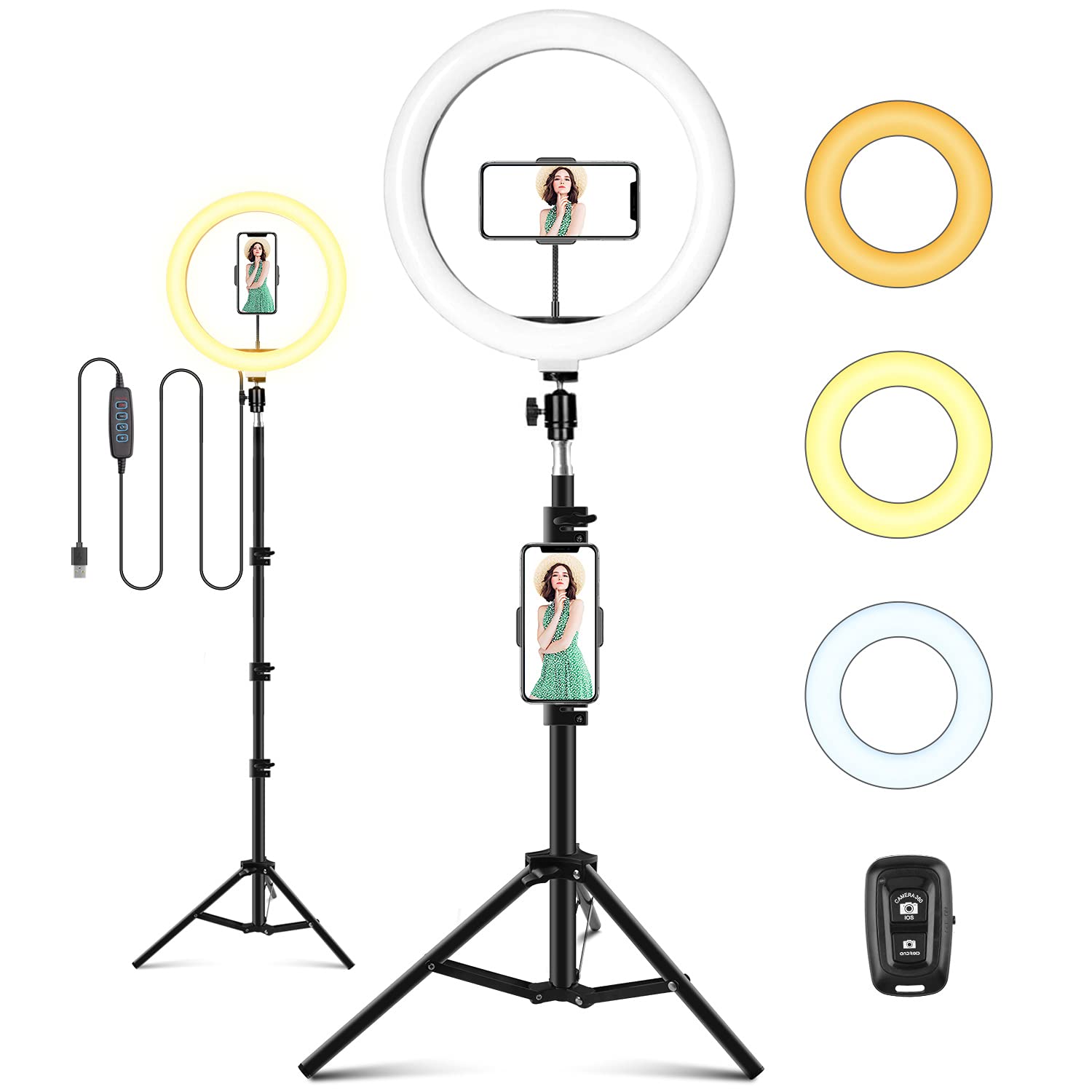 Ring Light Telefono LED con Treppiede 10 Pollici