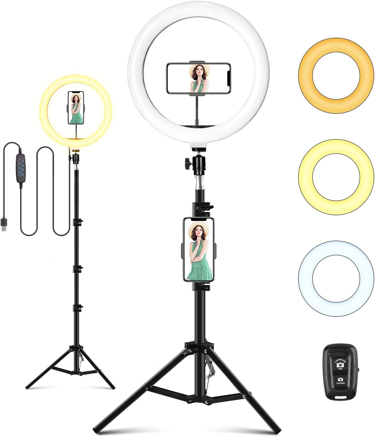 Ring Light Telefono LED con Treppiede 10 Pollici - immagine 1
