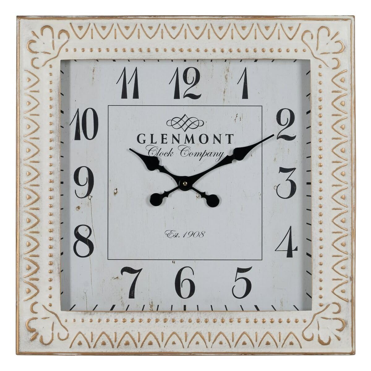 BigBuy Home Orologio da parete bianco ferro 60 x 60 x 6,5 cm