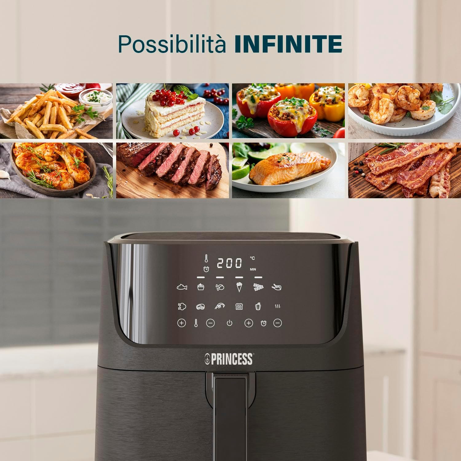 Princess Friggitrice ad Aria Digitale 6,5 L, Nera - immagine 4