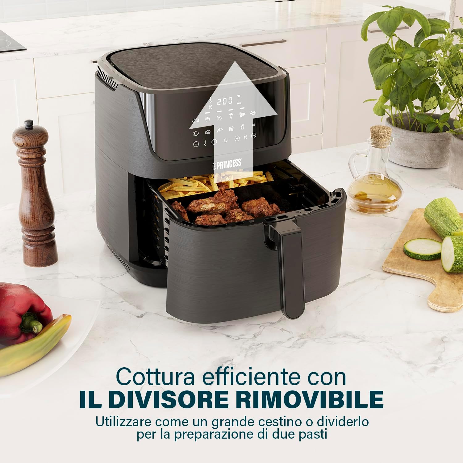 Princess Friggitrice ad Aria Digitale 6,5 L, Nera - immagine 5