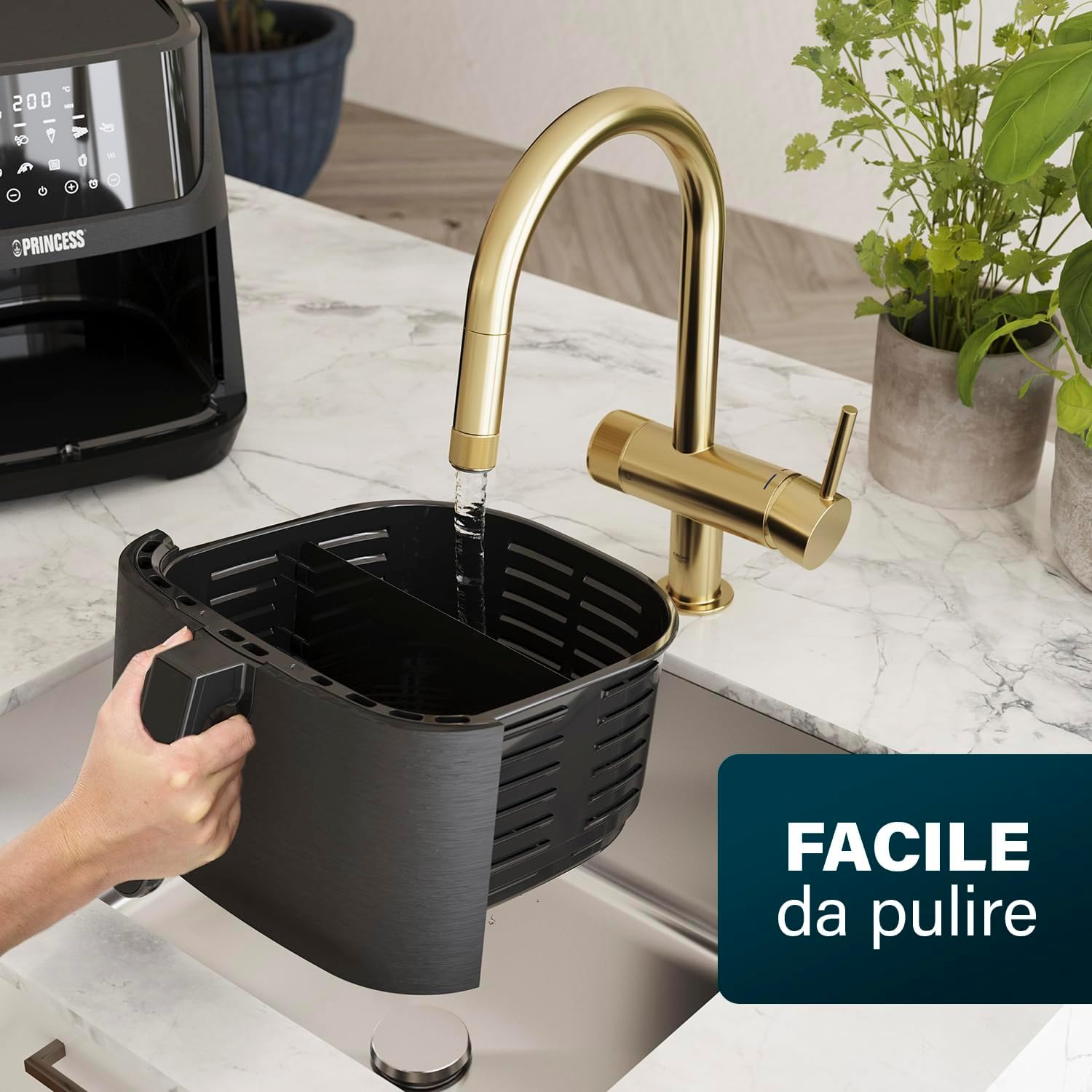 Princess Friggitrice ad Aria Digitale 6,5 L, Nera - immagine 8