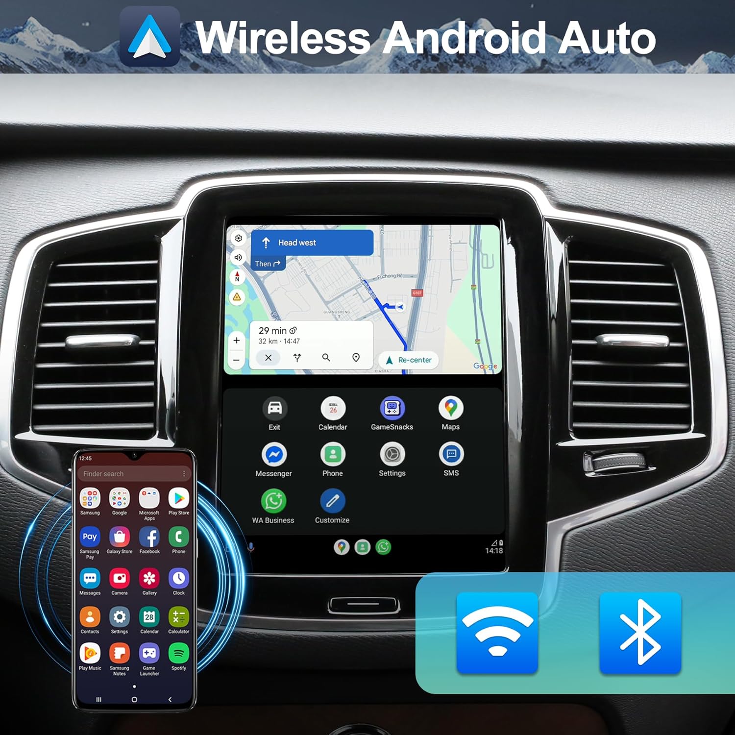 Modulo Android Auto Wireless Carplay per Volvo Sensus - immagine 6