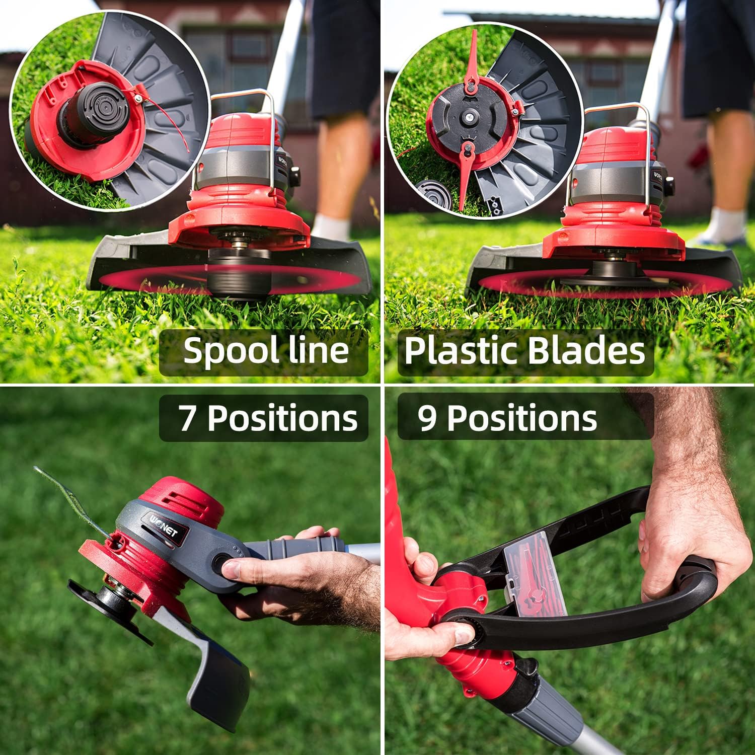 Wonet Decespugliatore Tagliabordi a Batteria NCGT-S20LIDA - immagine 3