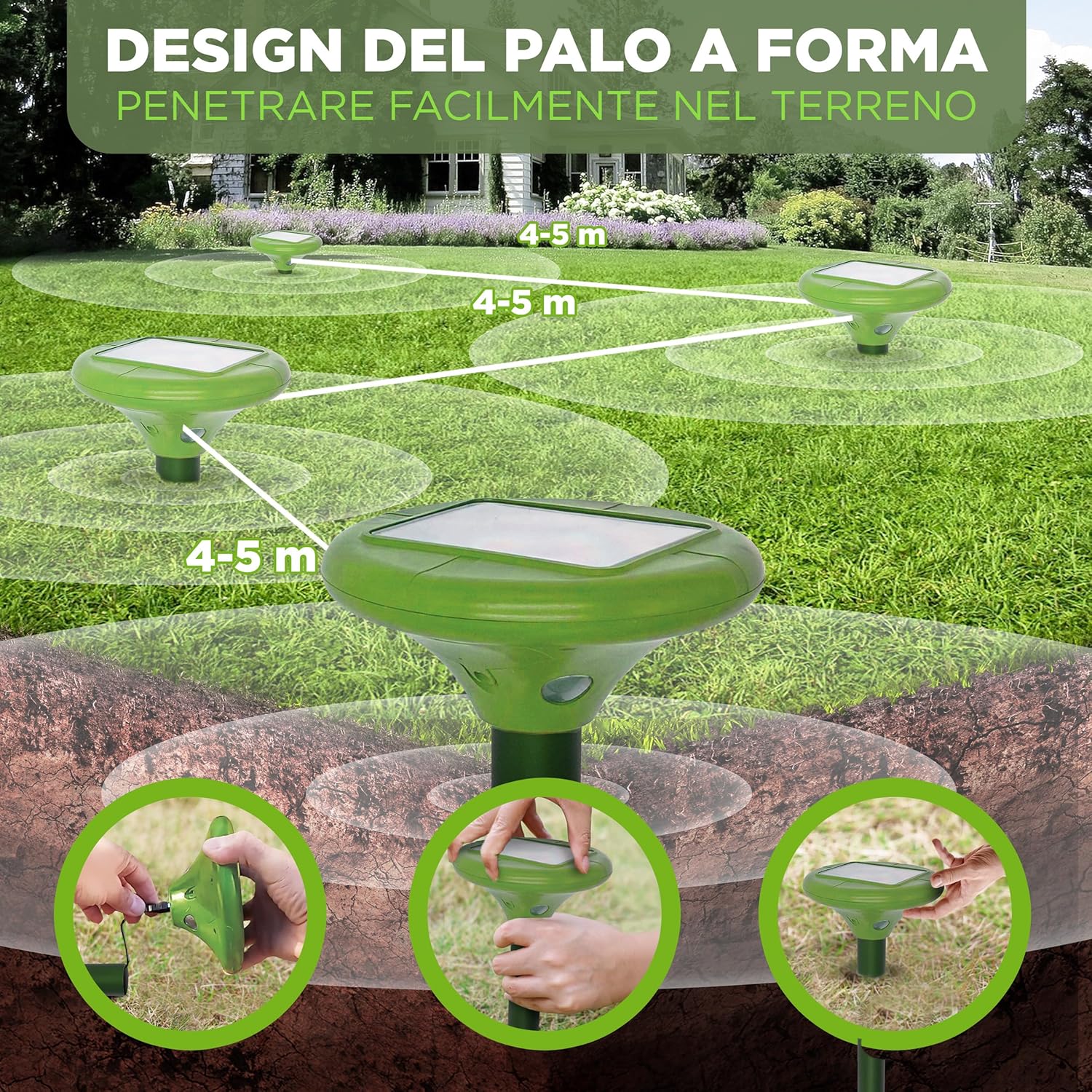 Isotronic Deterrente Talpa LED Solare (2 pezzi) - immagine 5