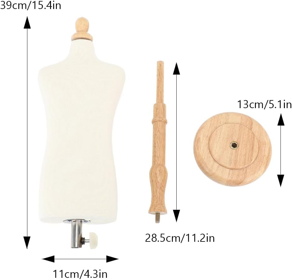 Manichino Sartoriale Maschile con Supporto 39x11cm - immagine 2