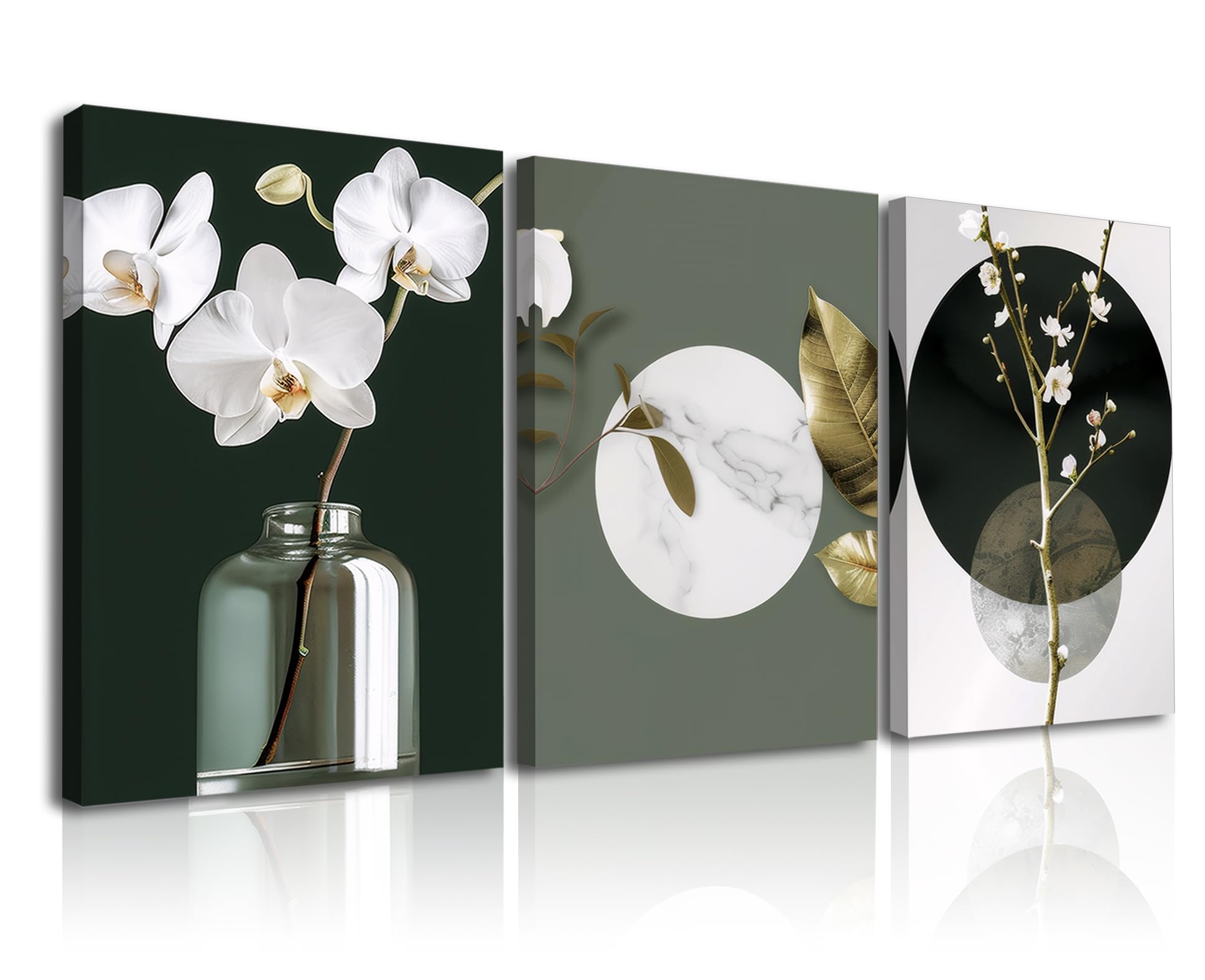 PIY PAINTING Stampa Su Tela Minimalista Floreale, Set 3