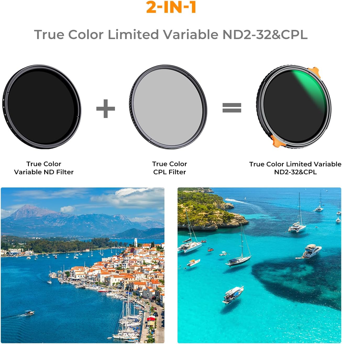 K&f Concept Nano-X Filtro Variabile ND2-32 & CPL 55mm - immagine 2