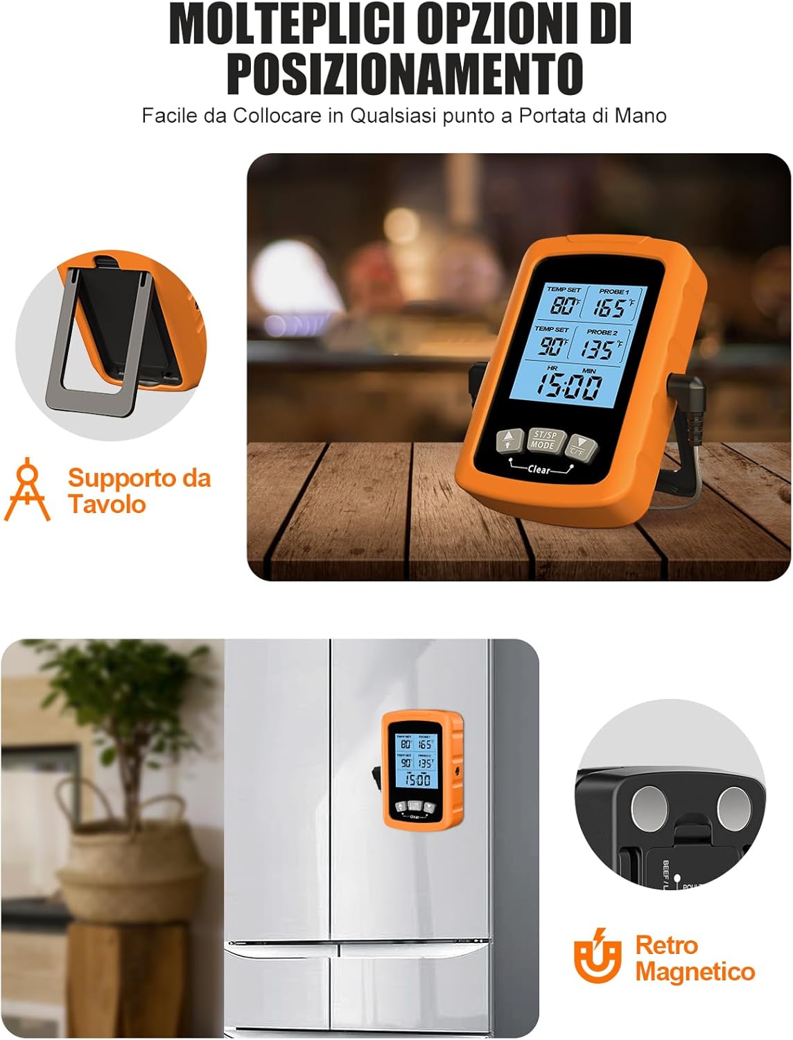 Cirycase Termometro Cucina Doppia Sonda 16.3cm - immagine 6