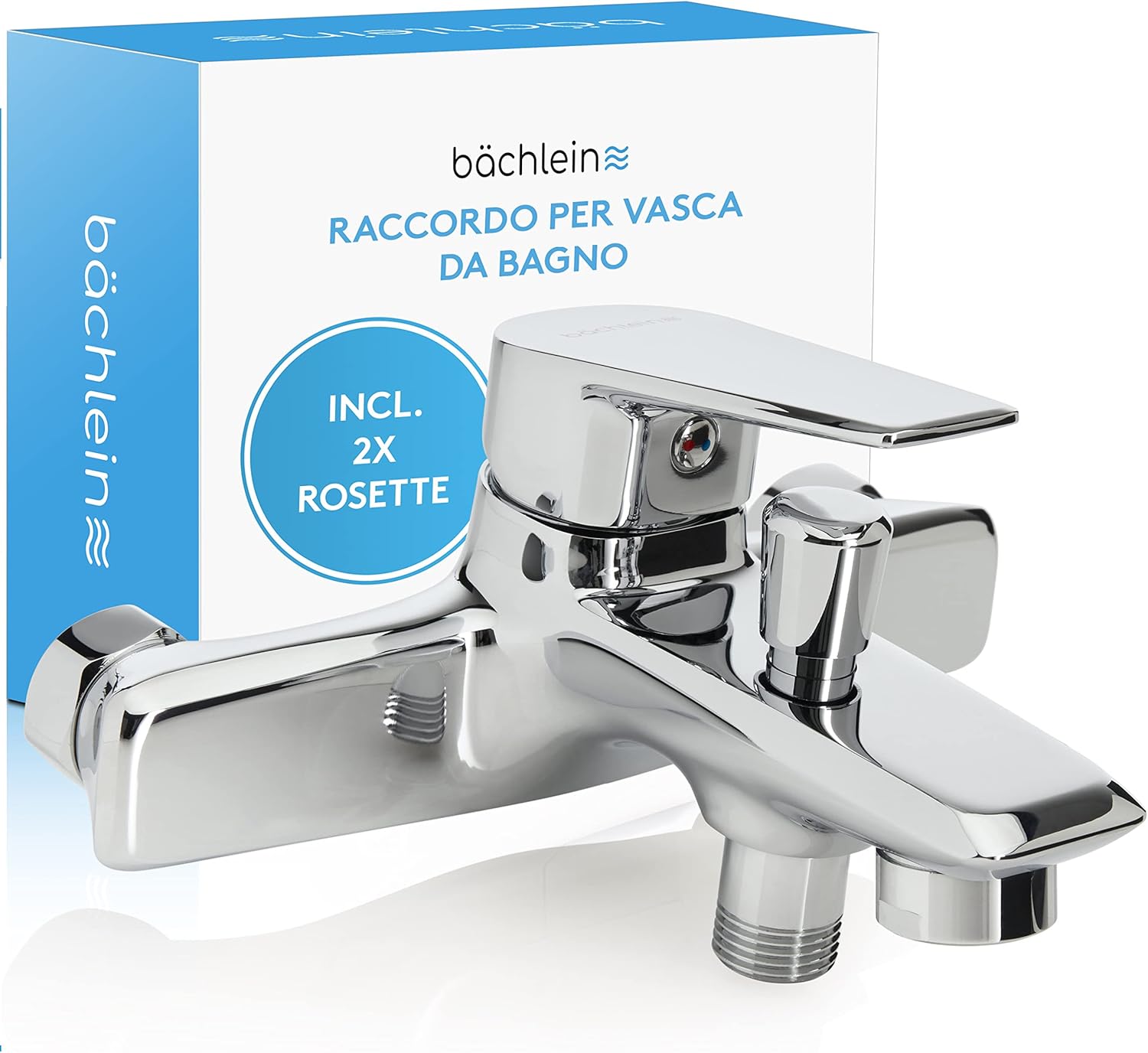 Bächlein Miscelatore Monocomando per Vasca da Bagno Cromo