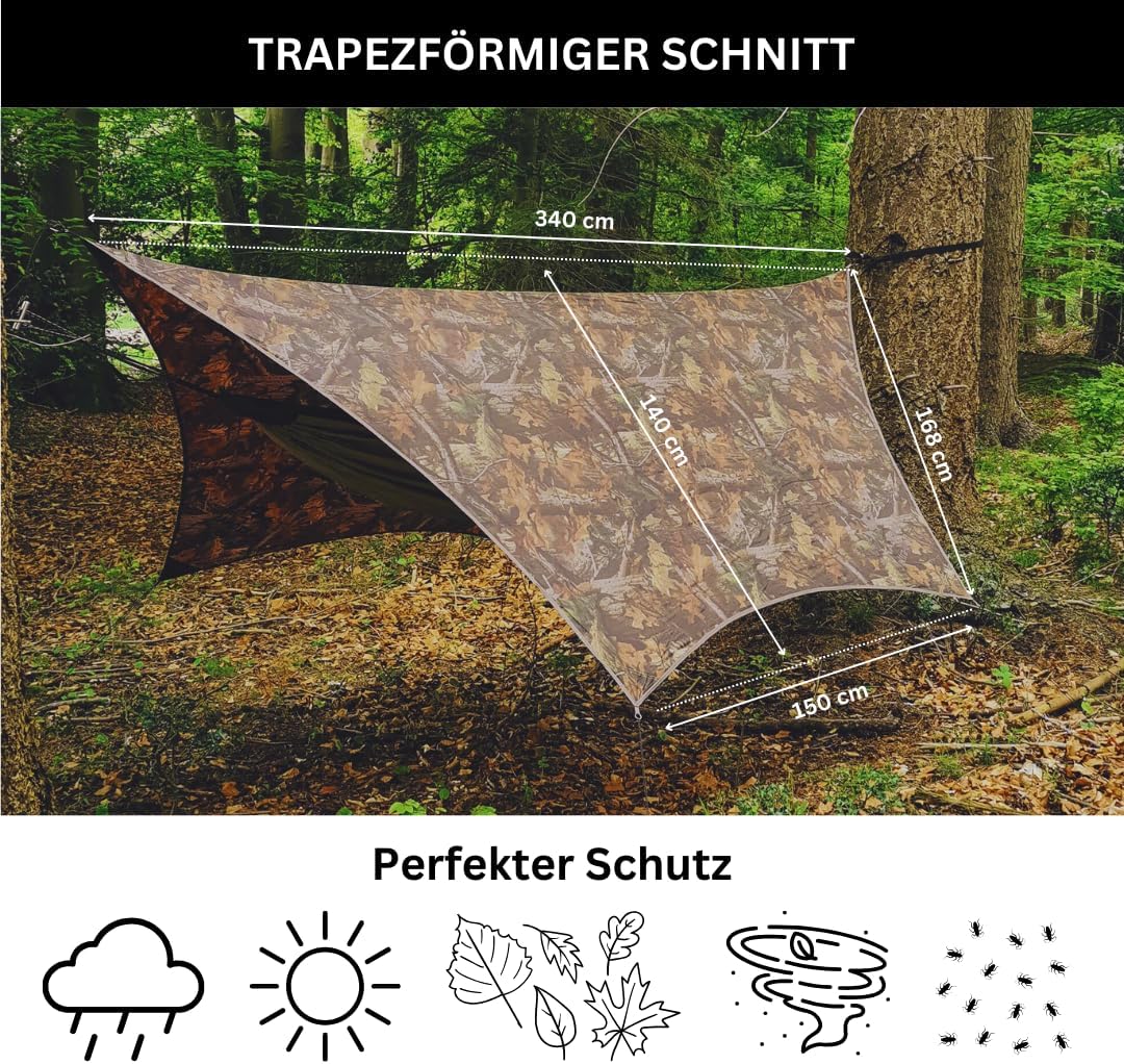 AMAZONAS Forest, Traveller Tarp Unisex Adulto, Multicolore, 340 cm - immagine 2
