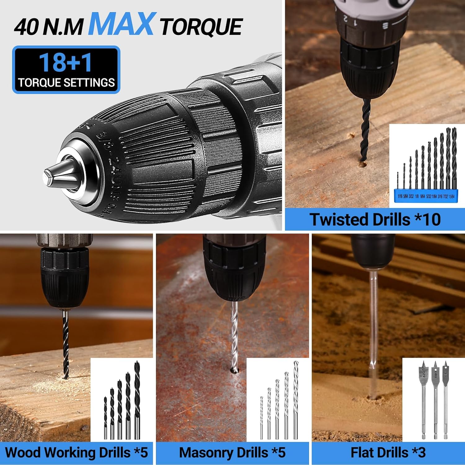 Deko Cassetta Attrezzi Completa con Trapano Avvitatore 20V - immagine 5