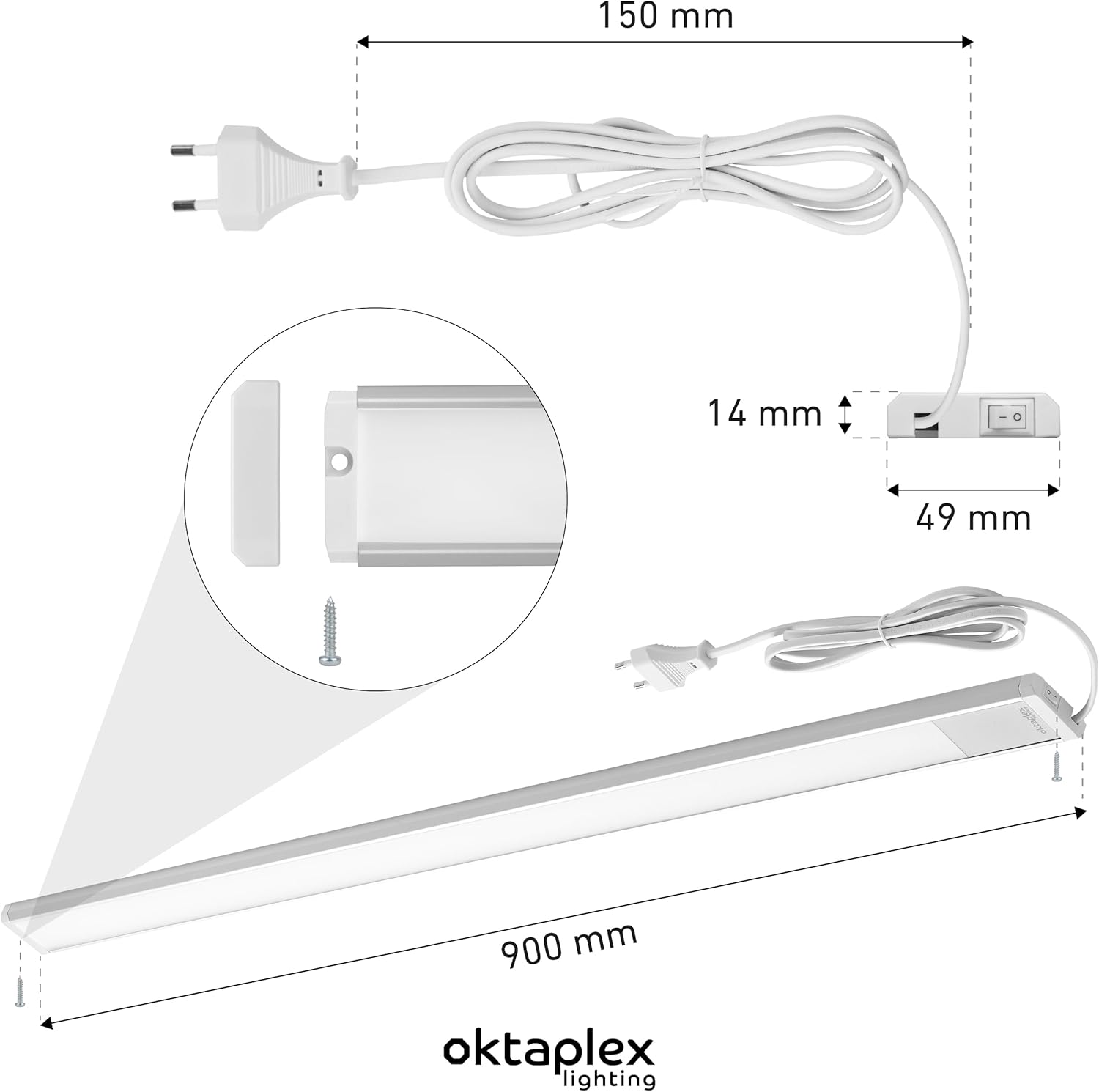 Oktaplex Riva Luce Sottopensile LED Cucina 90cm - immagine 6