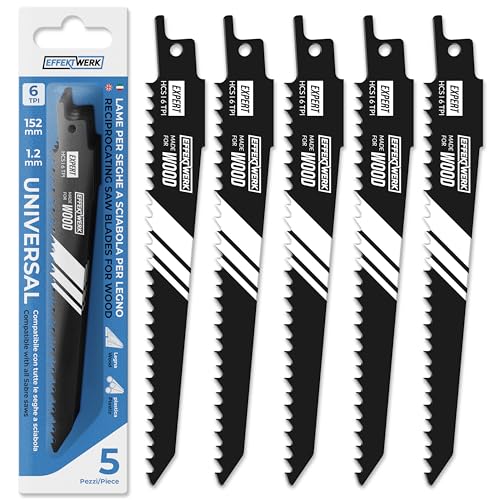 Lame per Sega Alternativa HCS per Legno e Plastica (5 Pezzi)