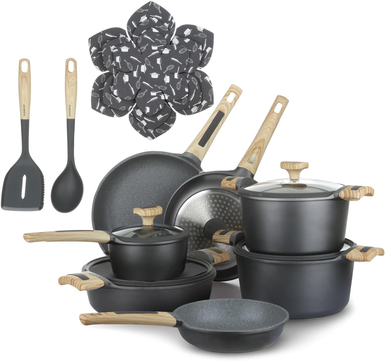 Kasanova Evolution - Batteria Pentole Antiaderente (16 Pz)