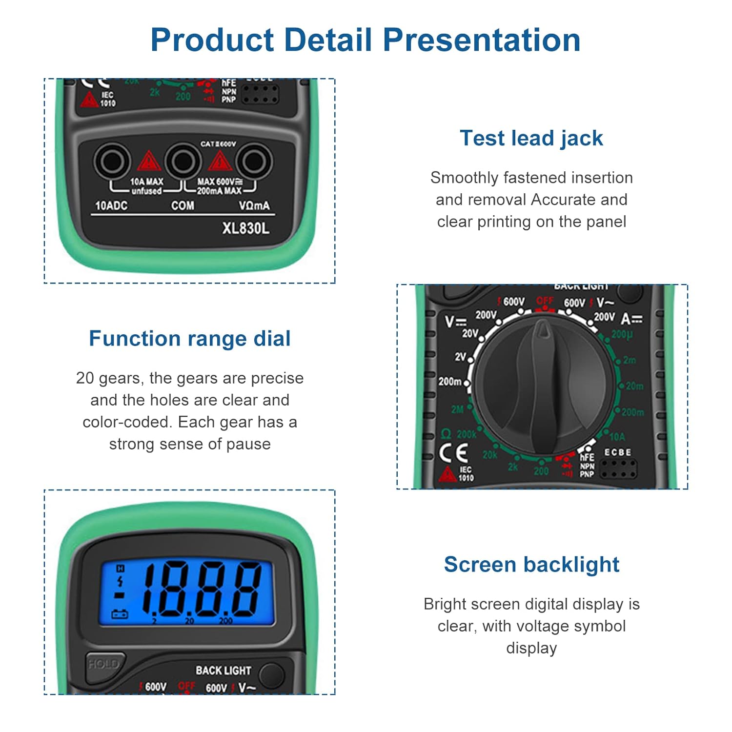 Multimetro Digitale Automatico con Retroilluminazione - immagine 4