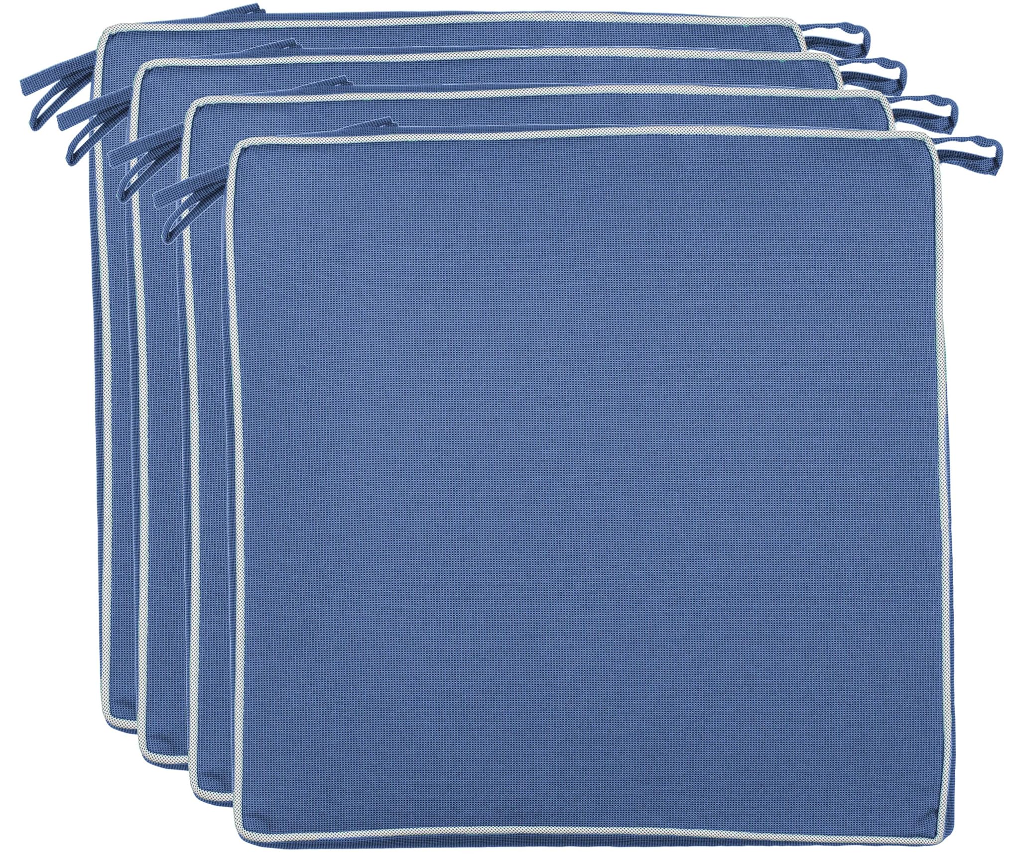 Brandsseller Set 4 Cuscini Sedia 40x40x4 cm, Blu
