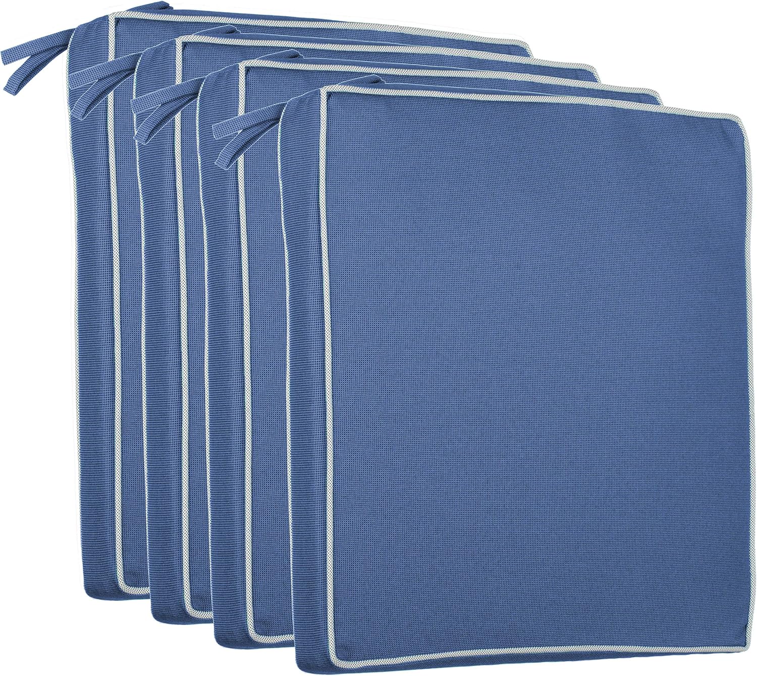 Brandsseller Set 4 Cuscini Sedia 40x40x4 cm, Blu - immagine 2