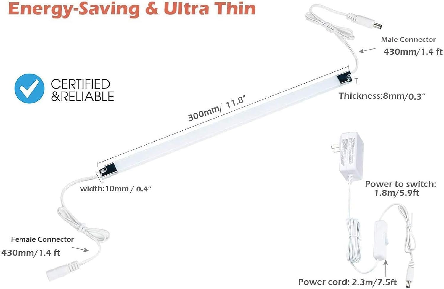 Luce LED Sottopensile 6 Barre Collegabili - immagine 5