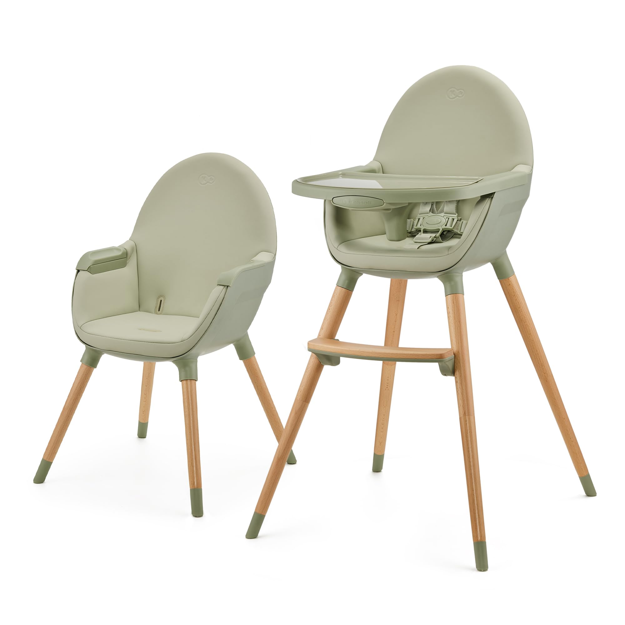 Kinderkraft Seggiolone Pappa FINI2 - 2 in 1, Verde