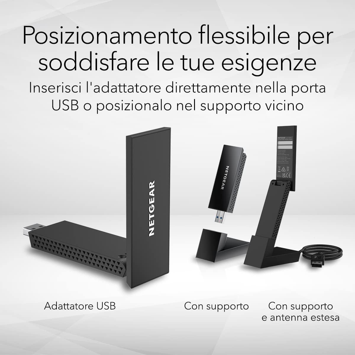 Netgear Adattatore WiFi 6E A8000 USB Nighthawk AXE3000 - immagine 5