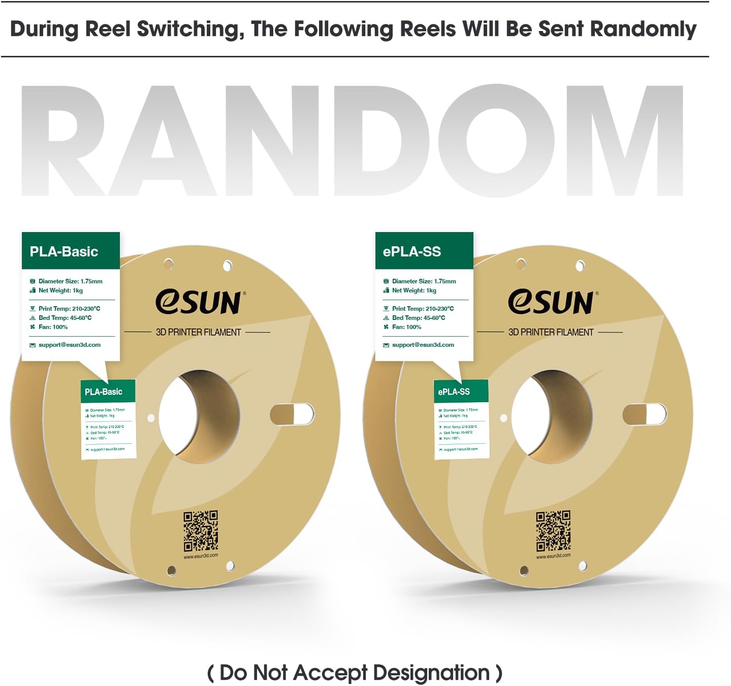 Esun Filamento PLA 1,75 mm per Stampante 3D (2 Bobine) - immagine 5