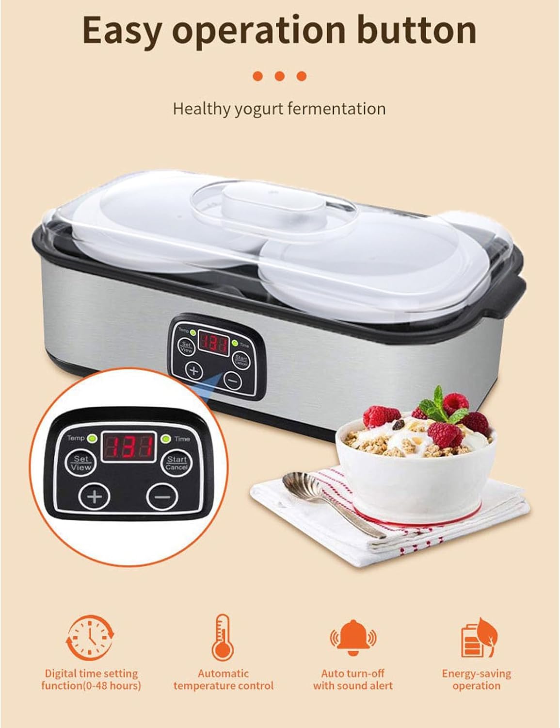 Produttore di Yogurt Digitale Automatico 2L - immagine 3