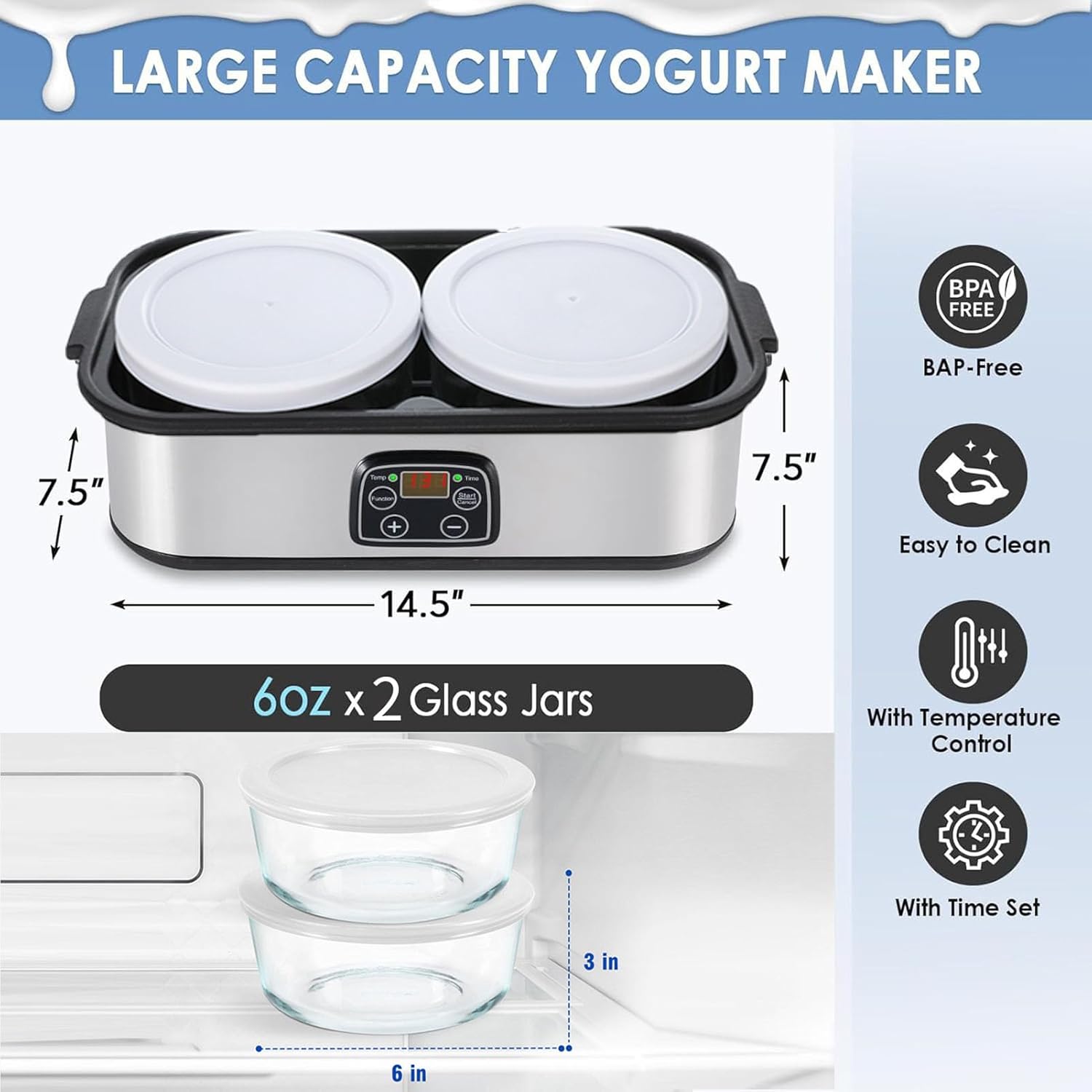 Produttore di Yogurt Digitale Automatico 2L - immagine 5
