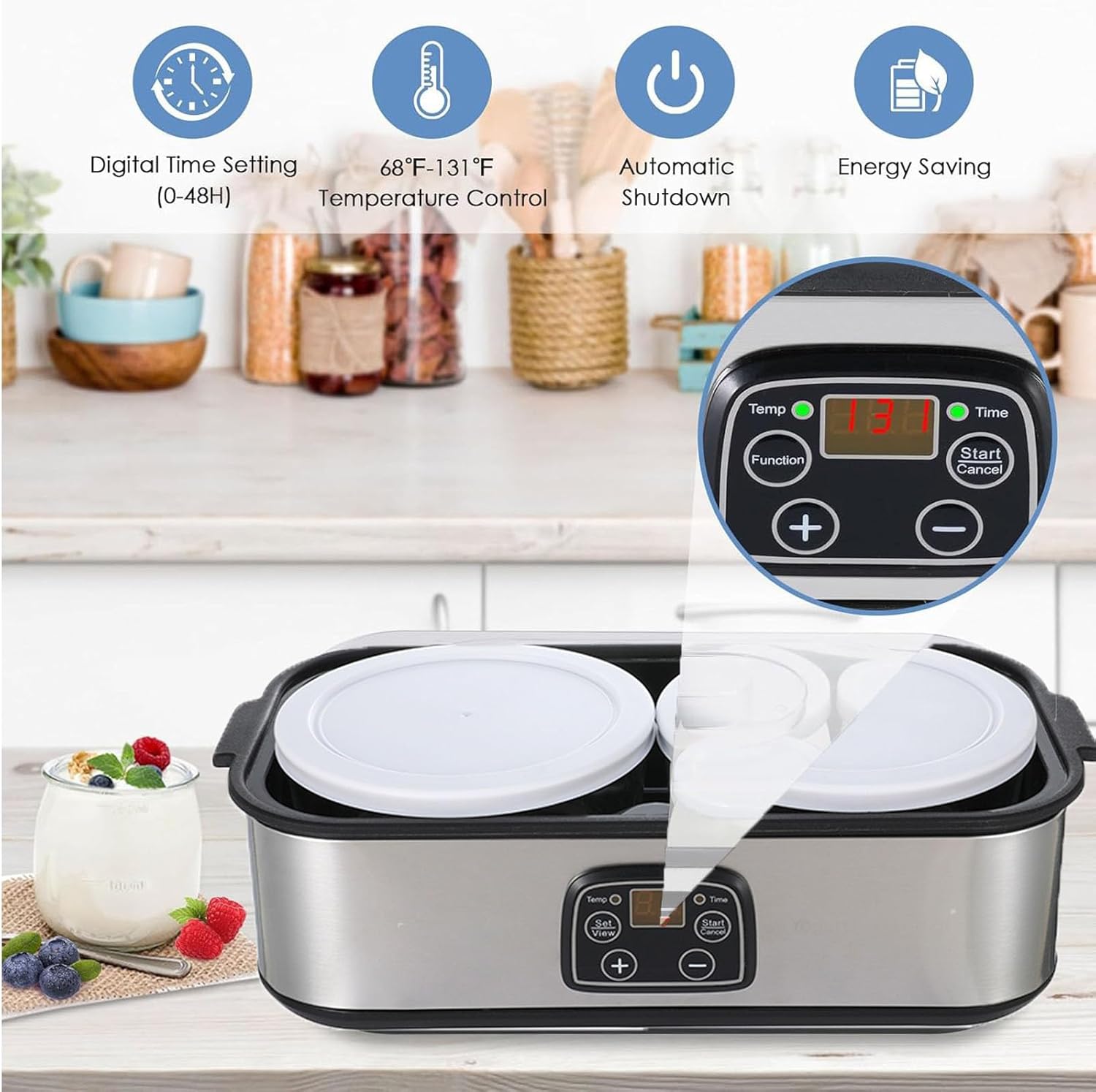 Produttore di Yogurt Digitale Automatico 2L - immagine 6