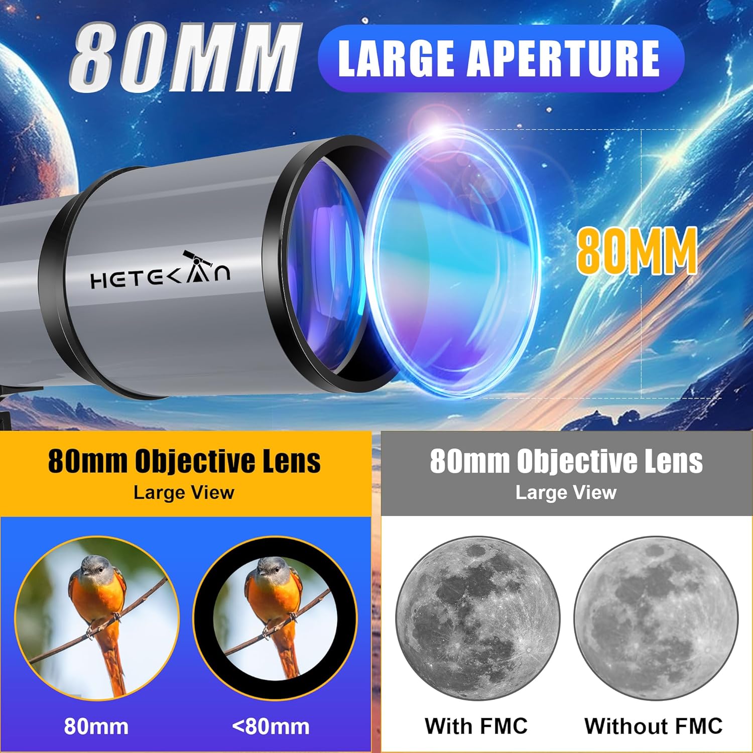 Telescopio Astronomico Professionale 80/600mm - immagine 2