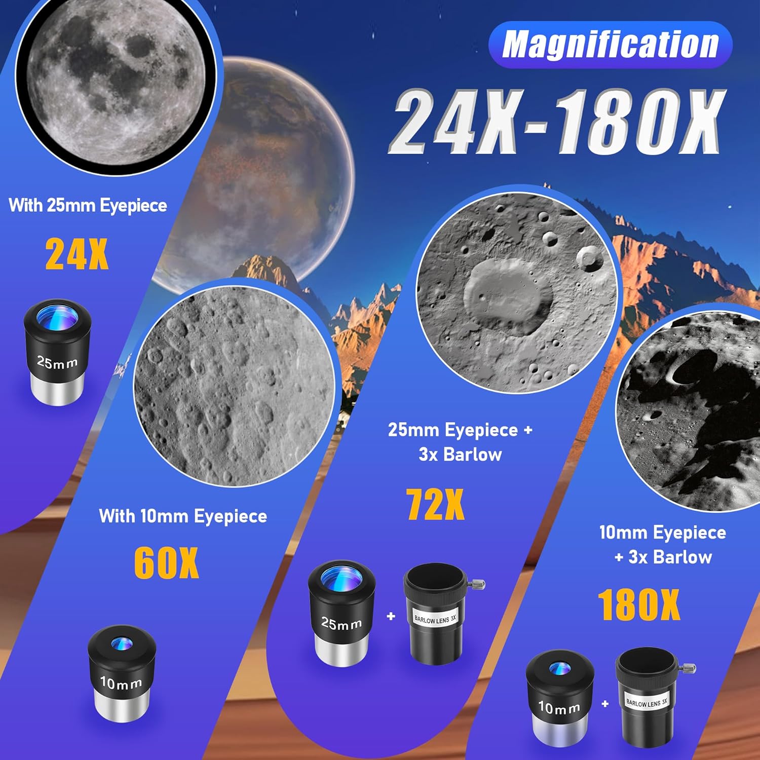 Telescopio Astronomico Professionale 80/600mm - immagine 3