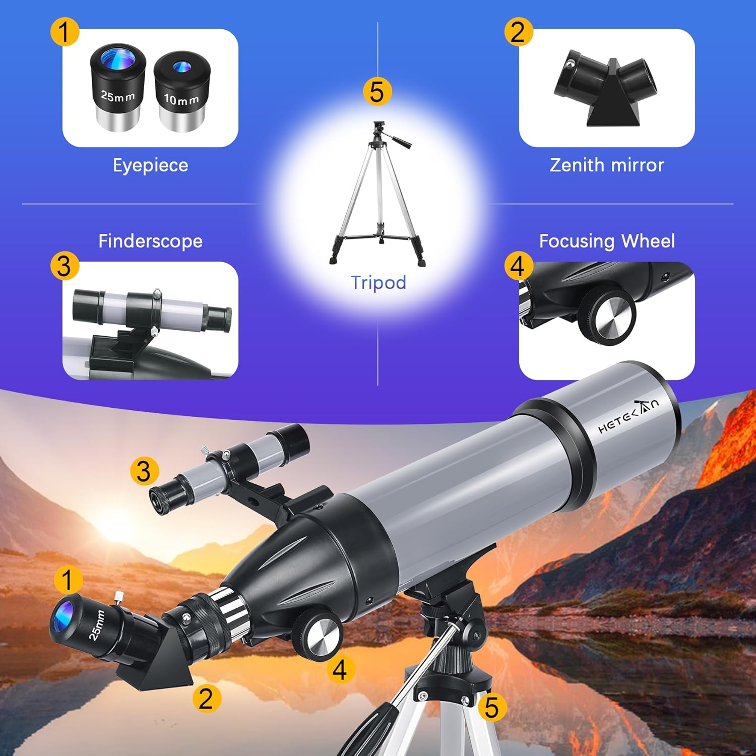 Telescopio Astronomico Professionale 80/600mm - immagine 6