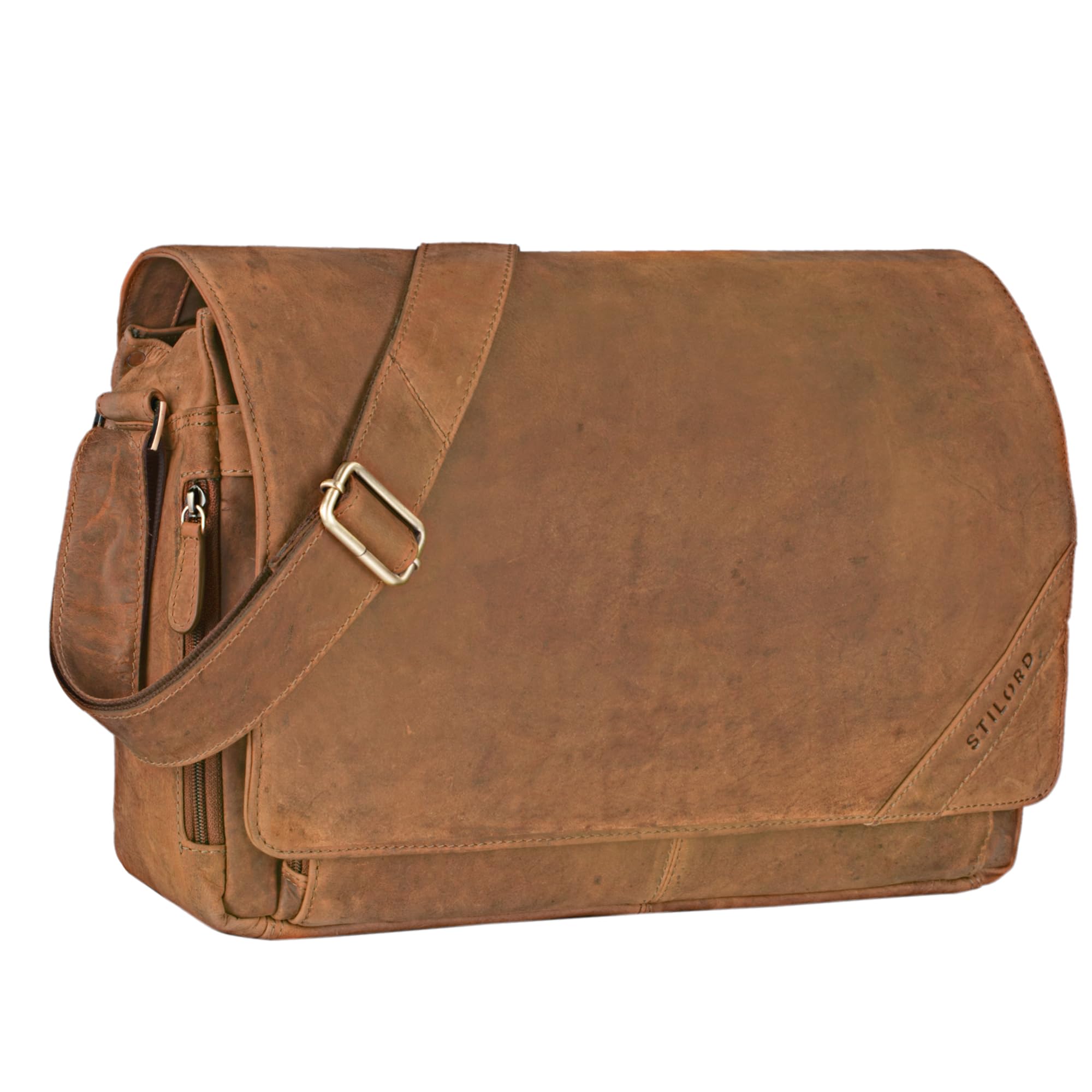 STILORD 'Nick' Borsa Messenger Pelle Vintage, Uomo/Donna