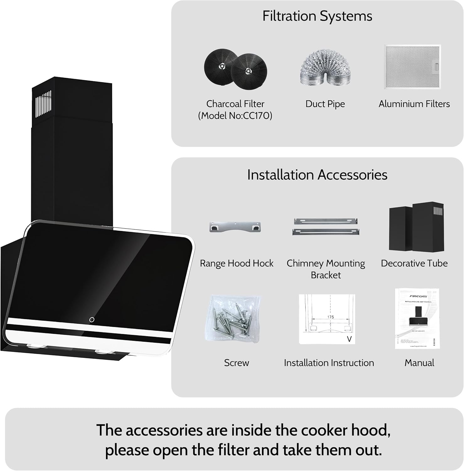Firegas Cappa Aspirante Inclinata 60 cm - immagine 8