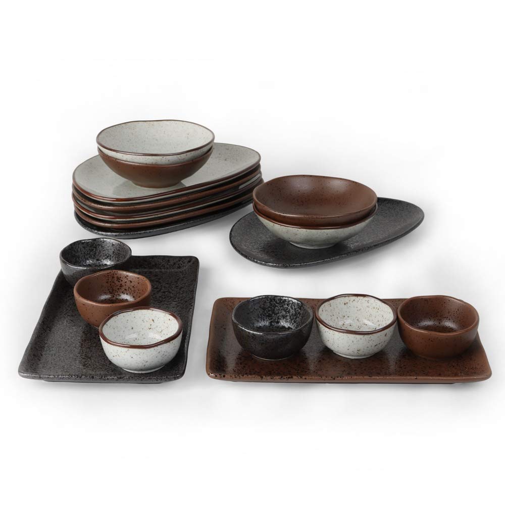 Holst Porzellan RT 013 - Set Colazione 18 Pezzi, Nero