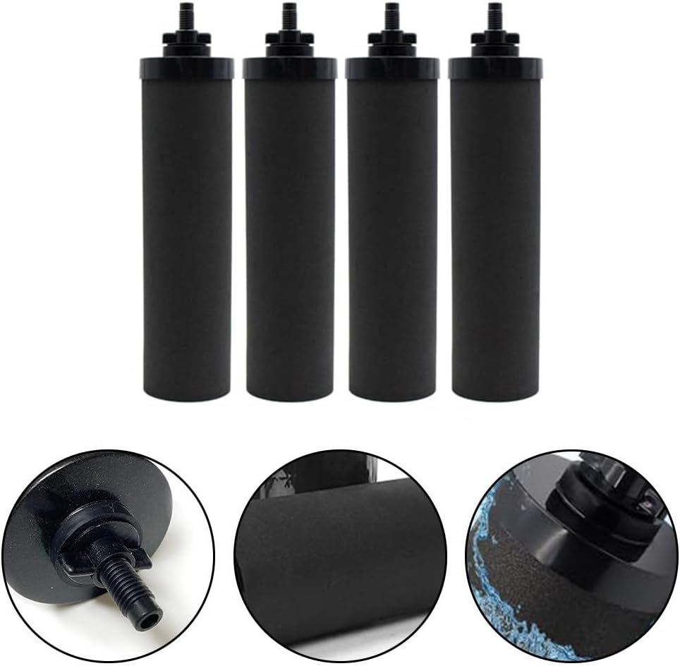 Confezione 4 Filtri Carbone Attivo per Acqua Neri - immagine 4