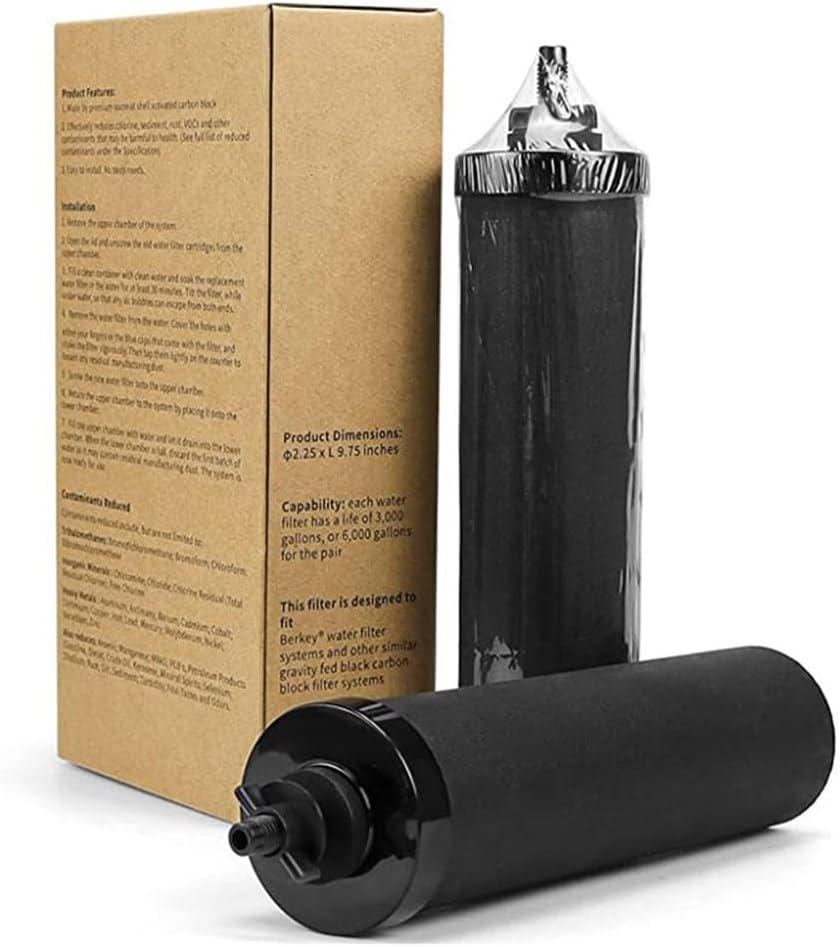 Confezione 4 Filtri Carbone Attivo per Acqua Neri - immagine 8