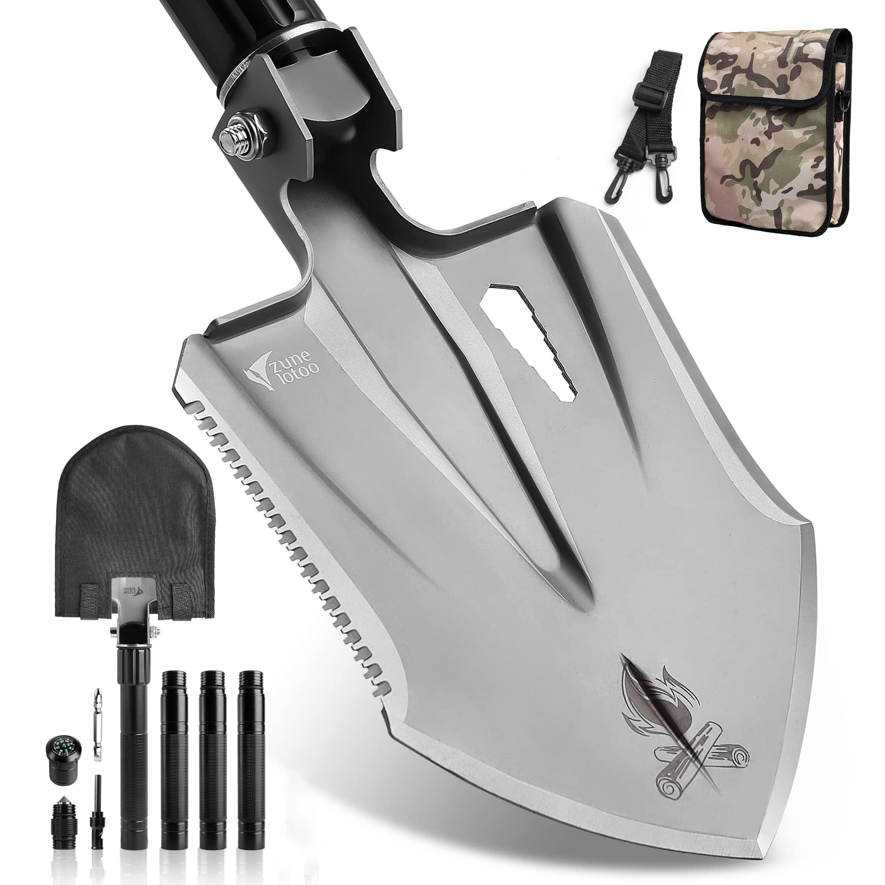 Zune Lotoo Pala Pieghevole Campeggio Multitool 16 in 1