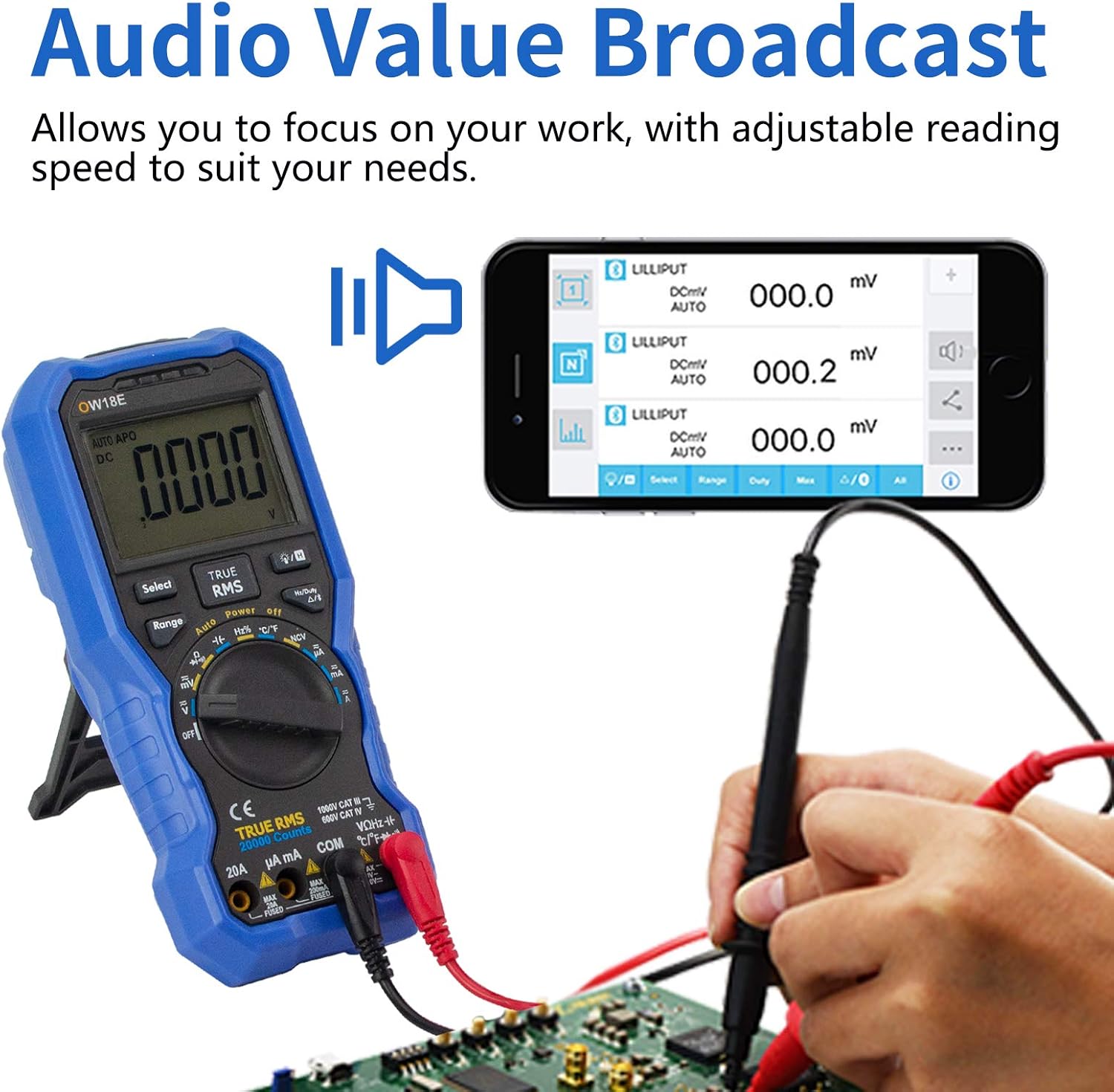Multimetro Digitale 20000 Conti True RMS Bluetooth - immagine 5