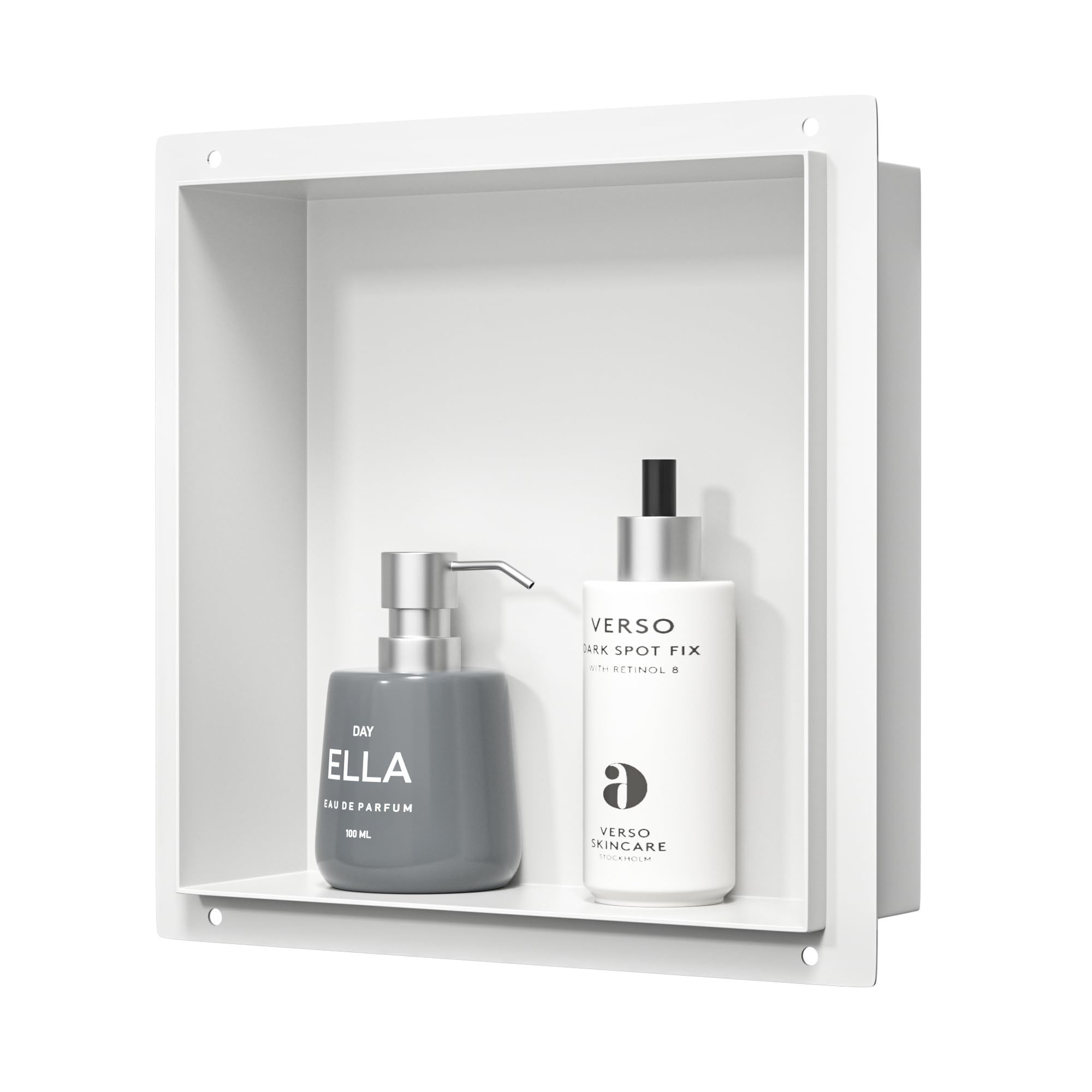 Bernkot Nicchia da Parete in Acciaio Inox Bianco 304