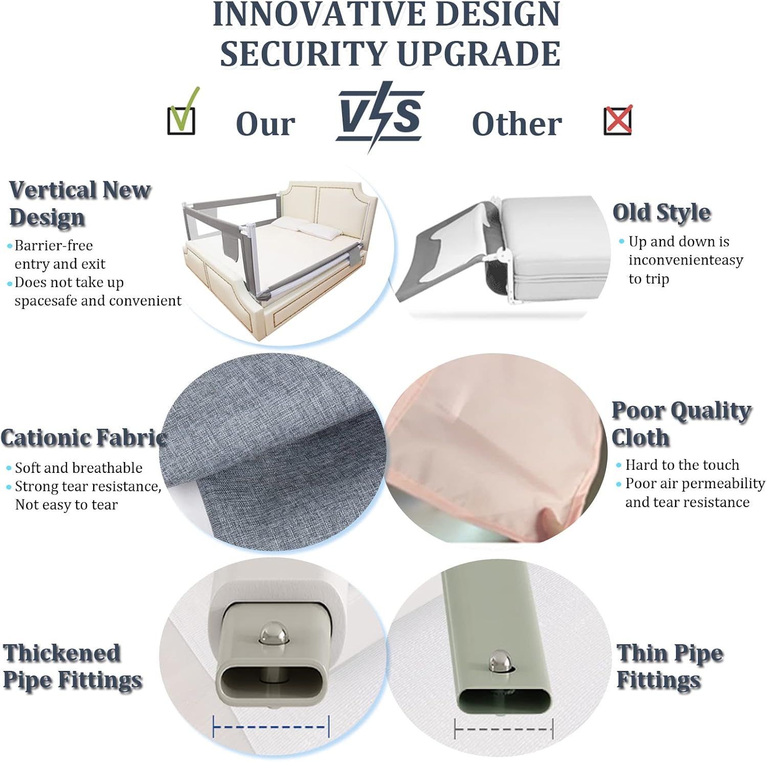 Sbarra Letto Bambini 1.8M con Alzata Verticale - immagine 4