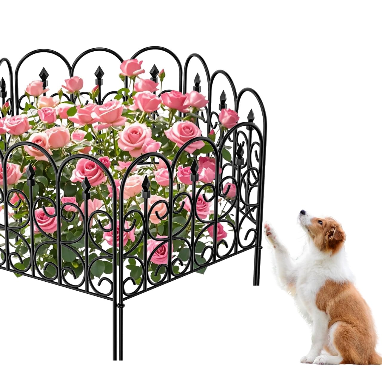 Amagabeli Garden Home 5 Palizzate in Metallo 81x305cm