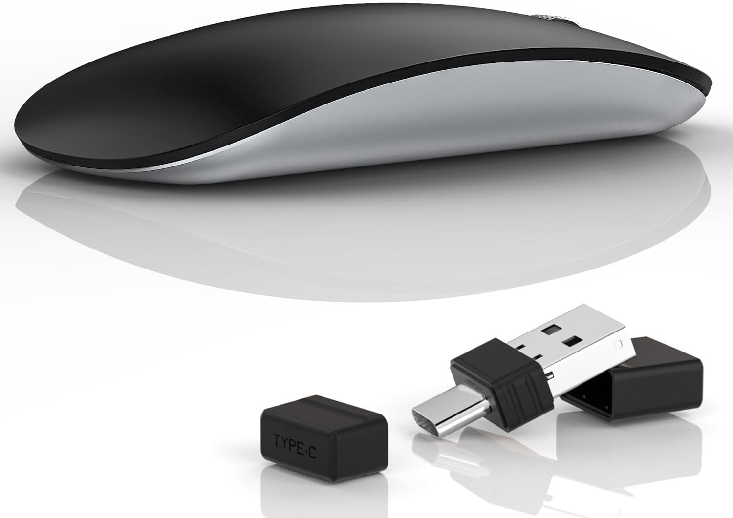 Uiosmuph G11 Mouse Wireless Ricaricabile Silenzioso - Nero - immagine 1