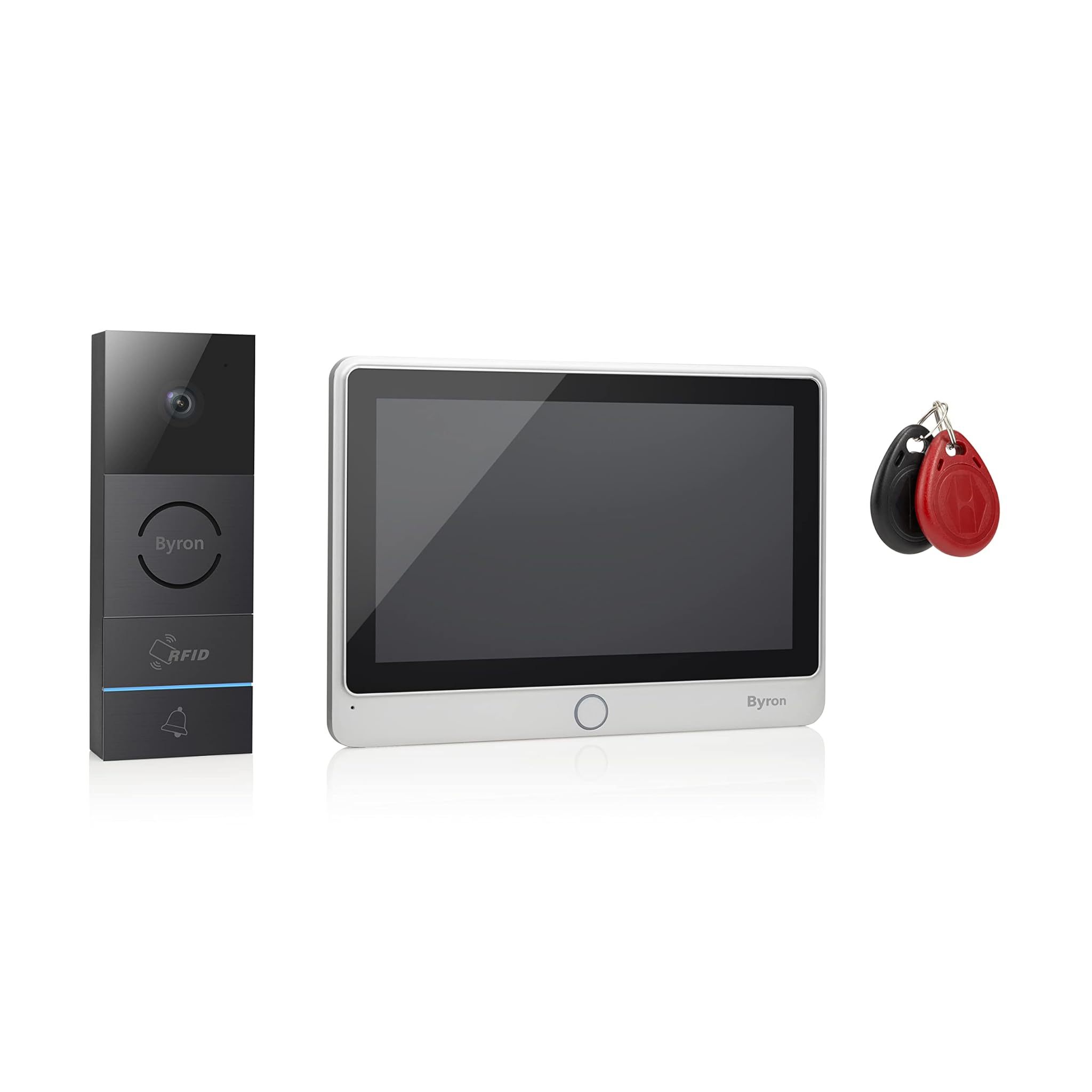 Smartwares Videocitofono RFID con Touchscreen HD da 7" DIC-24112, Funzione Registrazione Video e Visione Notturna