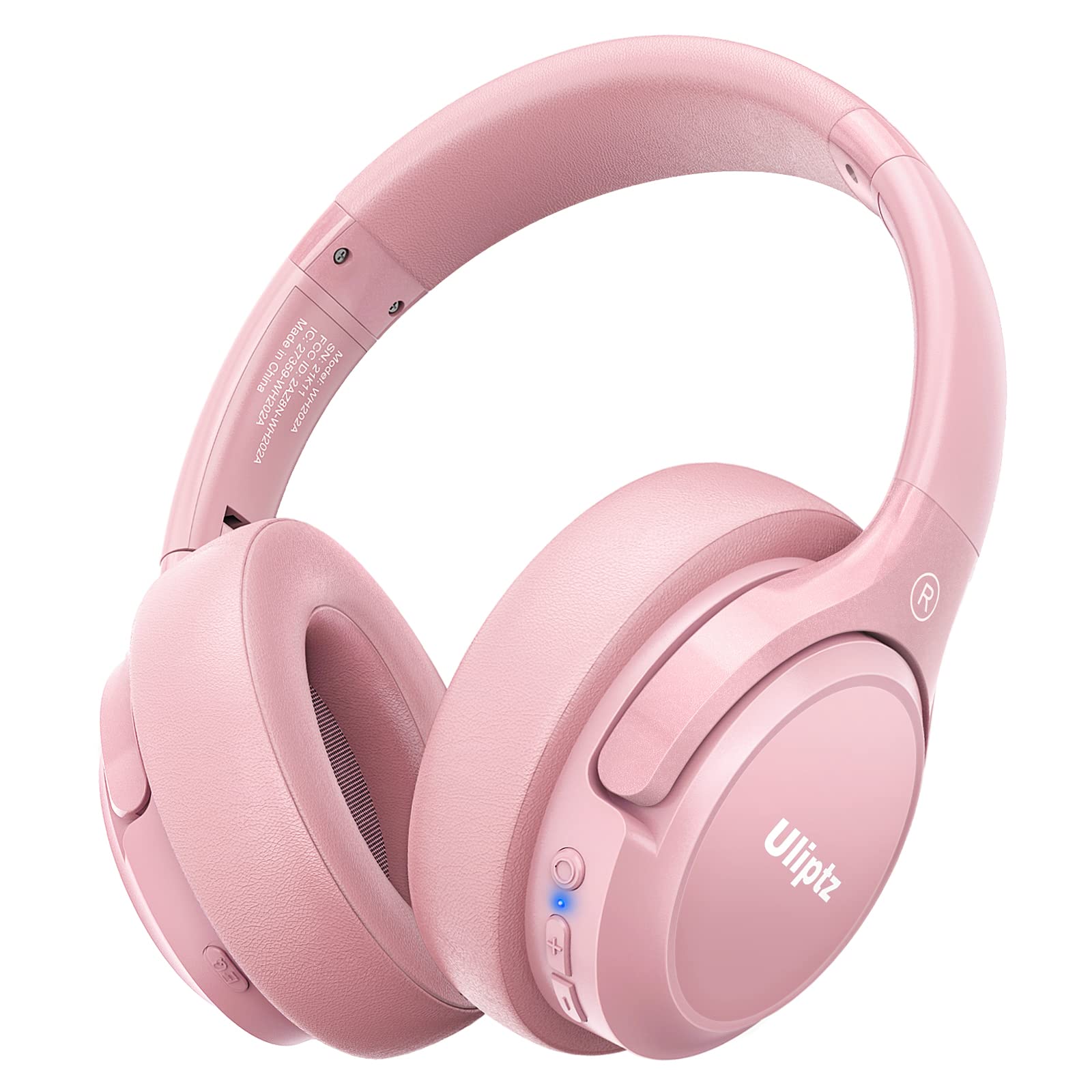 Uliptz Cuffie Wireless Bluetooth Over Ear 65h, Rosa