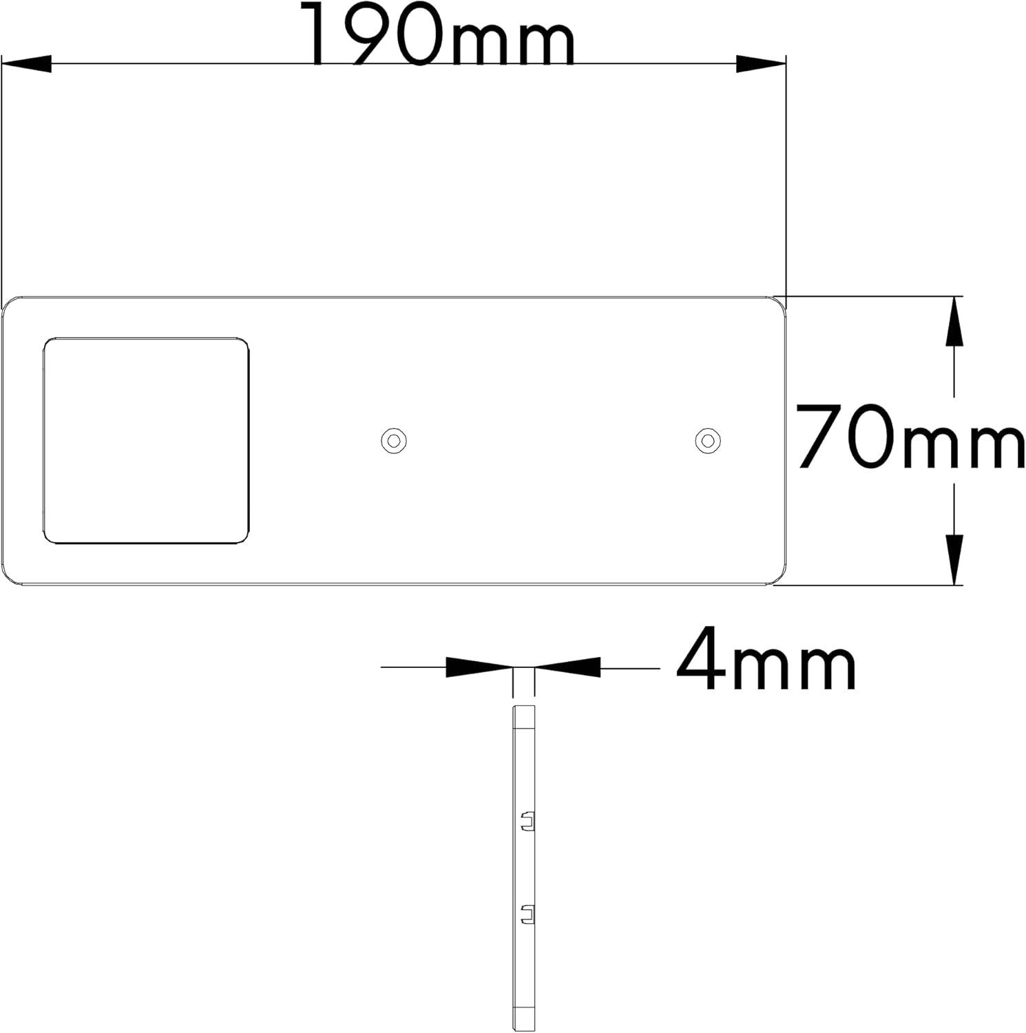 kalb Apparecchio LED Sottopensile Nero 5W - Set 4 - immagine 3