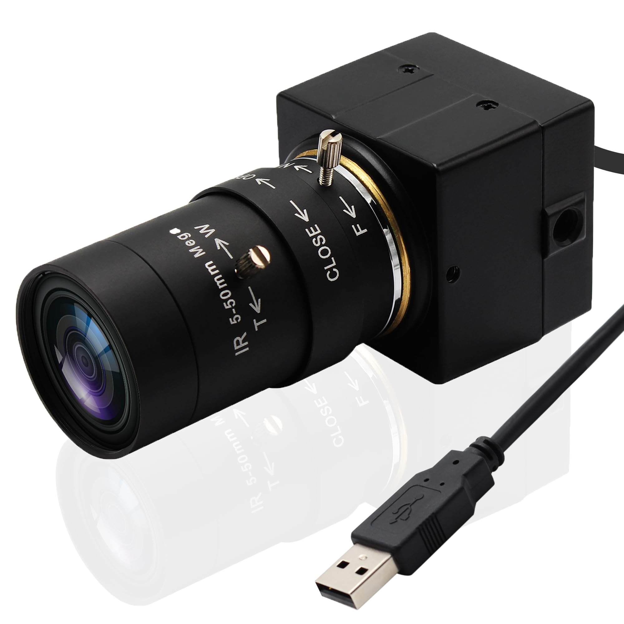 Svpro 4K HD Webcam con Obiettivo Varifocal 5-50mm