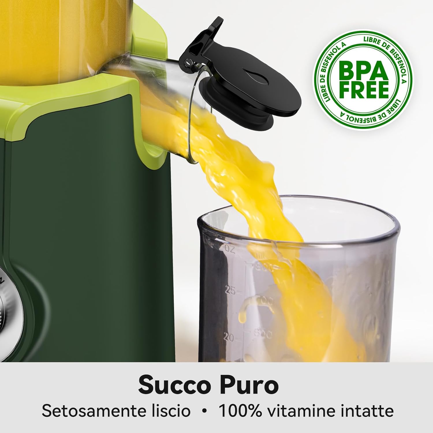 Linkchef Estrattore di Succo a Freddo 200W 1.2L, Verde - immagine 6