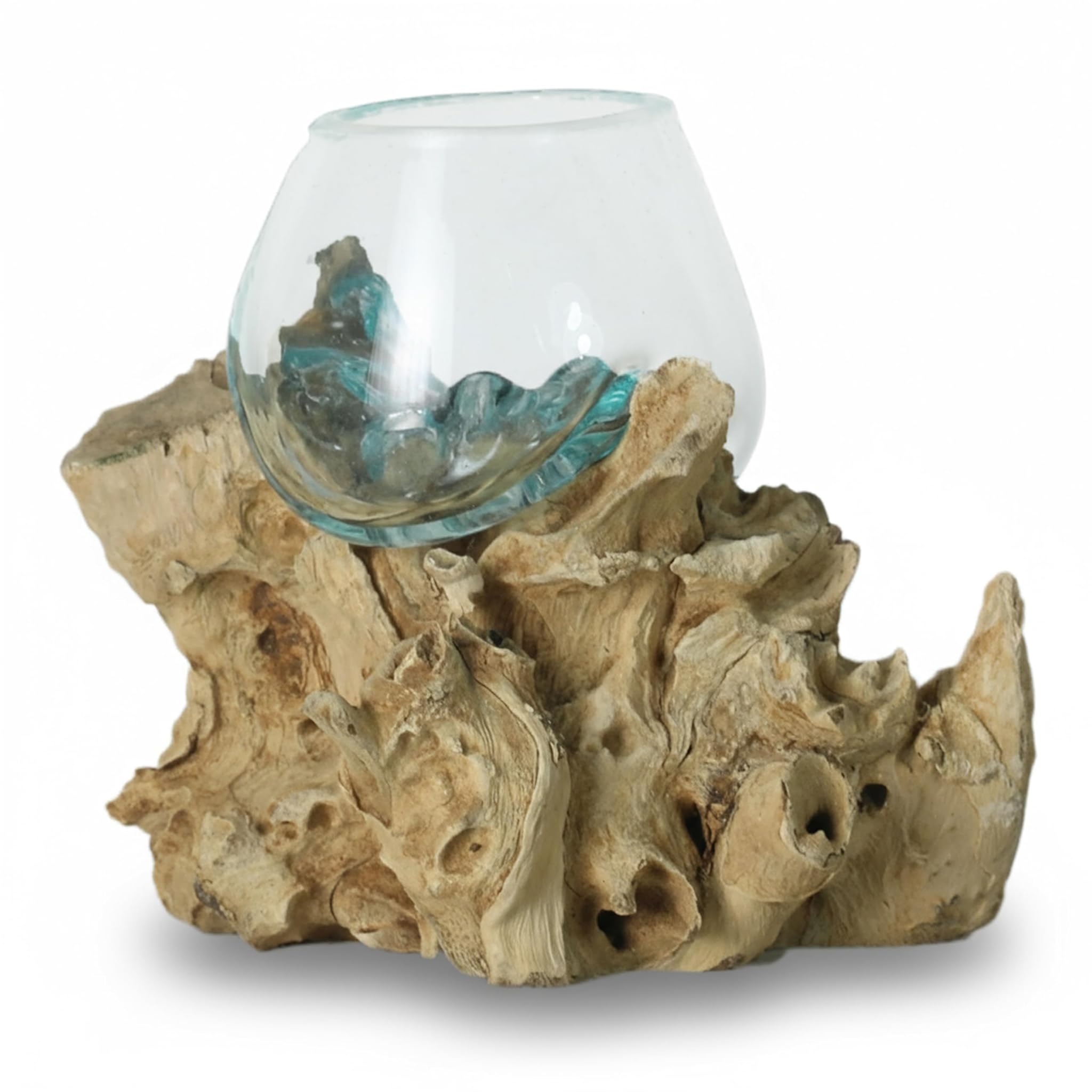 Art-craft Legno di Radice Fatto a Mano con Vetro